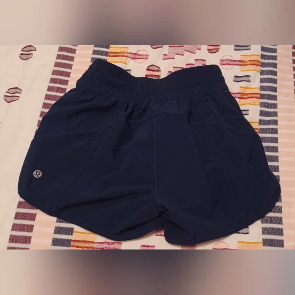 Lululemon Athletica Navy Blue Athletic Shorts - Picture 2 of 4